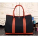 Top Hermes Garden Party 36cm 30cm Tote Bag Canvas Black&Orange VS03897