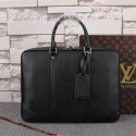 Top Knockoff Louis Vuitton Litchi Leather Laptop Case N68065 Black VS09625