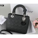 Top Lady Dior Bag Nubuck Leather CD99002 Black VS01103