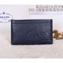 Top Prada Grainy Leather Clutch P2222 Royal VS05954
