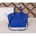 Top Prada Grainy Leather Tote Bag BN1905 Blue VS00553