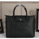 Top Prada Grainy Leather Tote Bag BN2603 Black VS04372