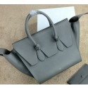 Top Replica Celine Tie Top Handle Bag Original Leather 98314 Grey VS07135