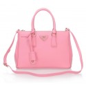 Top Replica Prada 30cm Saffiano Leather Tote Bag BN1801 Deep Pink VS06148