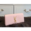 YSL Classic Monogramme Clutch Grainy Leather 311213 Pink VS09404