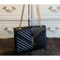 YSL Classic Monogramme Flap Bag Smooth Leather 311224 Black VS04970