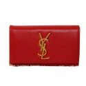 YSL Monogramme Cross-body Shoulder Bag Cannage Pattern Y311218 Red VS00952