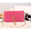 YSL Monogramme Cross-body Shoulder Bag Suede Leather Y311214 Rosy VS07672