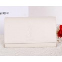 Yves Saint Laurent Belle De Jour Calf Leather Clutch Y7143 OffWhite VS05040