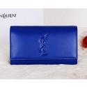 Yves Saint Laurent Belle De Jour Calf Leather Clutch Y7143 Royal VS06146