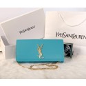 Yves Saint Laurent Classic Monogramme Clutch 311213B SkyBlue VS05135