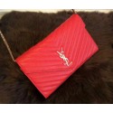 Yves Saint Laurent Classic Monogramme Flap Bag Y26578 Red VS03274