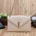 Yves Saint Laurent Classic Monogramme Flap Bag Y26584 OffWhite VS01744