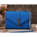 Yves Saint Laurent Classic Monogramme Flap Bag Y5479 Blue VS00510