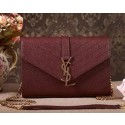 Yves Saint Laurent Classic Monogramme Flap Bag Y5479 Burgundy VS07869