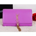 Yves Saint Laurent Classic Monogramme Tassel Clutch Bag Y7138 Purple VS05691