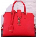 Yves Saint Laurent Medium Cabas Litchi Leather Tubular Bag Y26574 Red VS05091