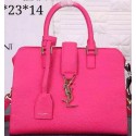 Yves Saint Laurent Medium Cabas Litchi Leather Tubular Bag Y26574 Rose VS04891