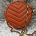 Yves Saint Laurent Monogramme Leather Shoulder Bag Y30260 Orange VS03563