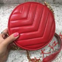 Yves Saint Laurent Monogramme Leather Shoulder Bag Y30260 Red VS08967