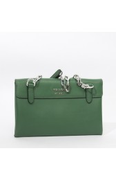 2014 Newest Prada Medium Lux Flap Crossbody Bag BT0995 in Green Original Calfskin Leather XZ VS04921