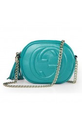 AAA Gucci Soho Original Leather mini Chain Bag 353965 Green VS05272