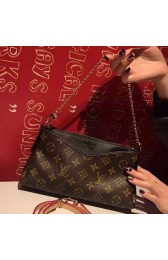 AAA Louis Vuitton Monogram Canvas Pallas Clutch Bag M41638 Black VS00086