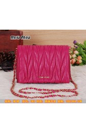 AAA miu miu Matelasse Leather Flap Shoulder Bag BL083 Rosy VS03299