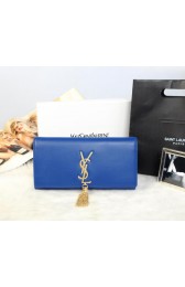 AAA Replica Yves Saint Laurent Classic Monogramme Tassel Clutch Y311212 Royal VS07351
