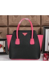 AAAAA Copy Prada Grainy Leather Tote Bags BN2753 Black VS09043