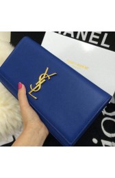 AAAAA Replica Yves Saint Laurent Classic Monogramme Clutch 30210 Blue VS09839