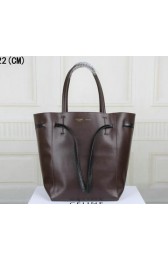 Best Celine Medium Cabas Phantom Bag Calfskin C3385 Brown VS09253