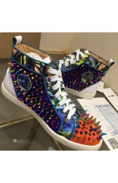 Best Christian Louboutin Louis Spikes Flat Multicolor CL1240 VS03067