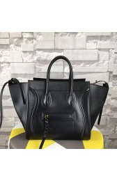 Best Imitation Celine Luggage Phantom Tote Bag Original Leather C16725 Black VS08845