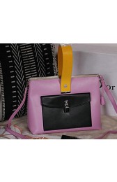 Best Imitation Dior Pocket Tote Bag Original Leather D0328 Pink&Black VS03004