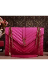 Best Imitation Saint Laurent Classic Monogramme Cannage Pattern Flap Bag Y5480 Rose VS01524