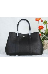 Best Knockoff Hermes Garden Party 30cm Tote Bag Grainy Leather Black VS04735