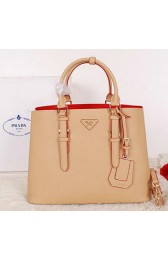 Best Prada Saffiano Cuir Leather Tote Bag BN2820 Apricot VS04065