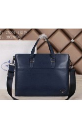 Best PRADA Smooth Leather Business Briefcase 250011 Royal VS07547