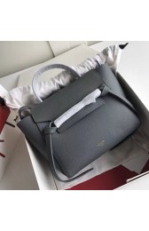 Best Quality Fake Celine Grained Calfskin Belt Bag Dark Grey C010704 VS04040
