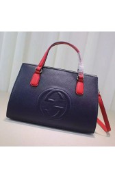 Best Quality Gucci Soho Leather Top Handle Bag Blue 431571 VS02923