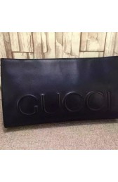 Best Quality Gucci XL Leather Clutch 409382 Black VS07846