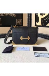 Best Quality Replica Prada Cahier Calf Leather Shoulder Bag Black 1BD045 VS02853
