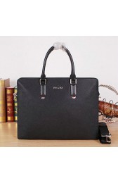 Best Quality Replica Prada Saffiano Leather Briefcase P88931 Black VS02049