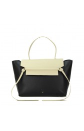 Celine Belt Bag Smooth Calfskin Leather C3345 Black&OffWhite VS02777
