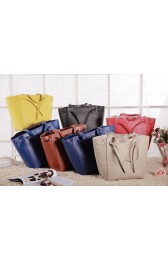 Celine Cabas Phantom Bag 3348 in Blue Original Leather with Orange trim Drawstring YD VS08848
