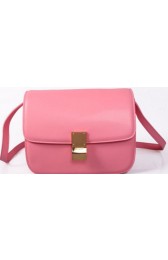 Celine Classic Box Small Flap Bag Smooth Leather C88007C Pink VS02646