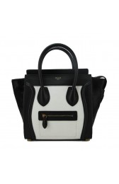 Celine Luggage Micro Bag Horsehair CL88023 Black&White VS08312