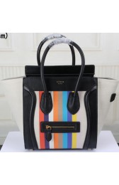 Celine Luggage Micro Boston Bag Original Canvas CT3308M Rainbow VS03553