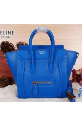 Celine Luggage Nano Bag Ferrari Leather CL3308S Blue VS02254